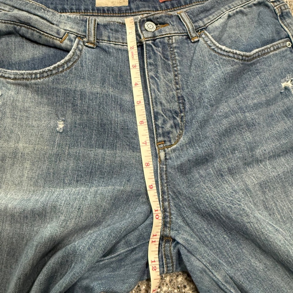 Pilcro and the Letterpress Wide Leg Jeans Size 30 Medium Wash Distressed - Picture 9 of 12
